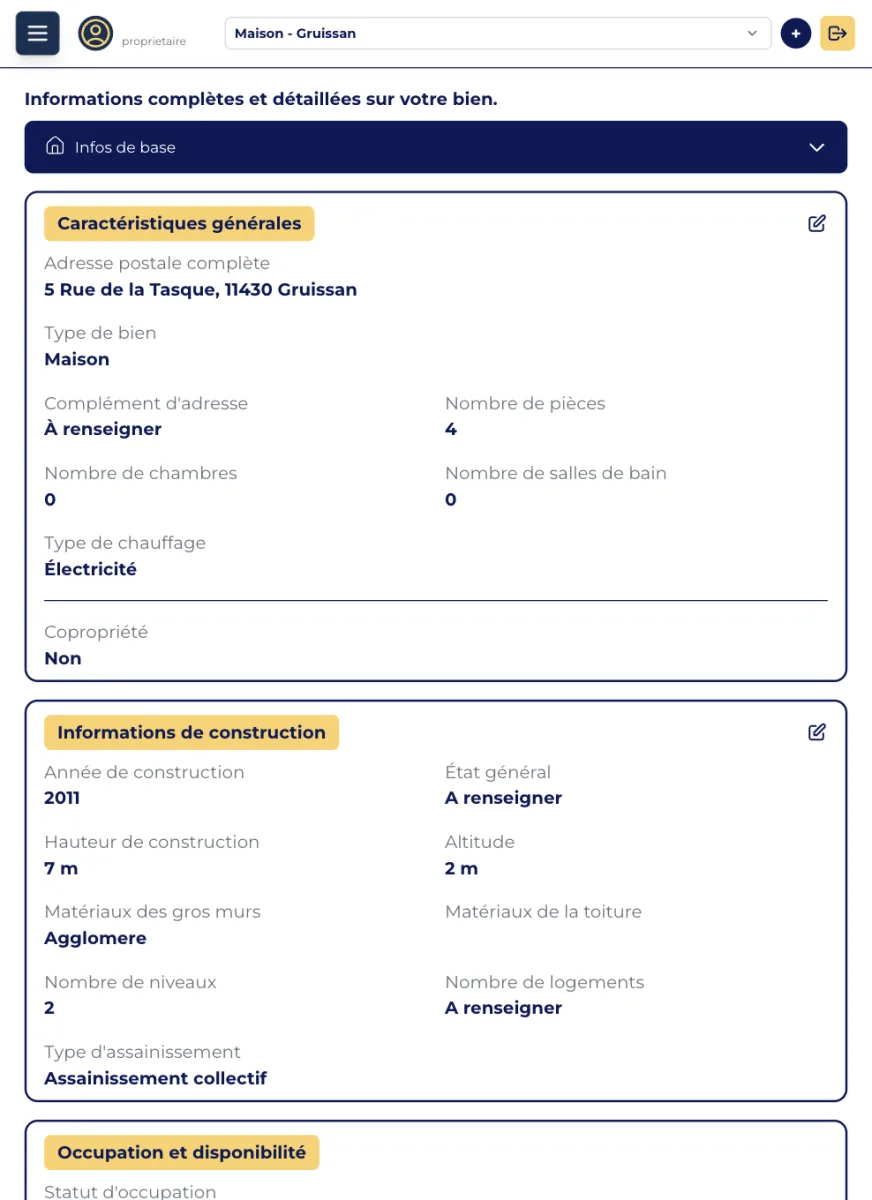 Application SaaS pour Le Carnet Logement