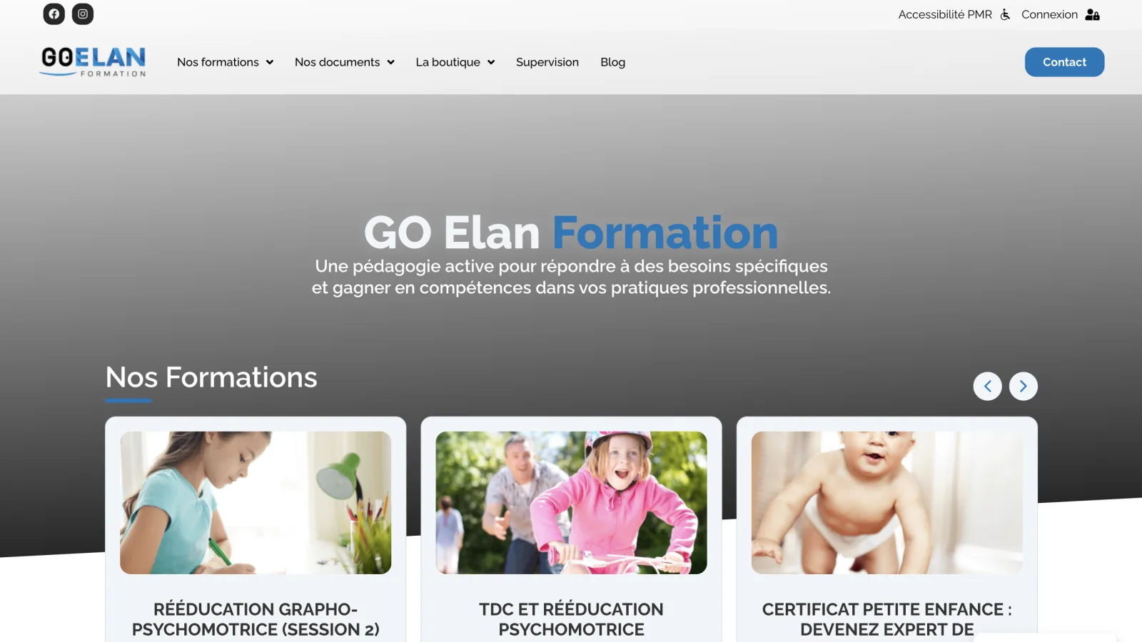 Plateforme web pour Goélan Formation