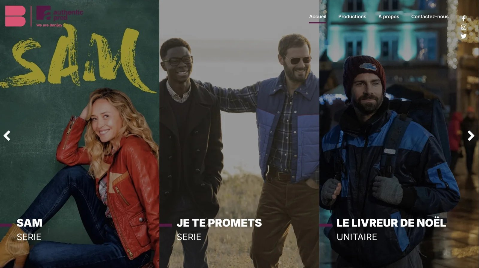 Site web Authentic Prod (Groupe TF1)