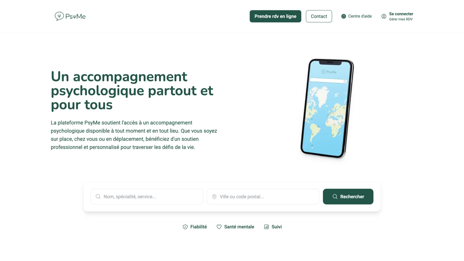 Plateforme de téléconsultation PsyMe