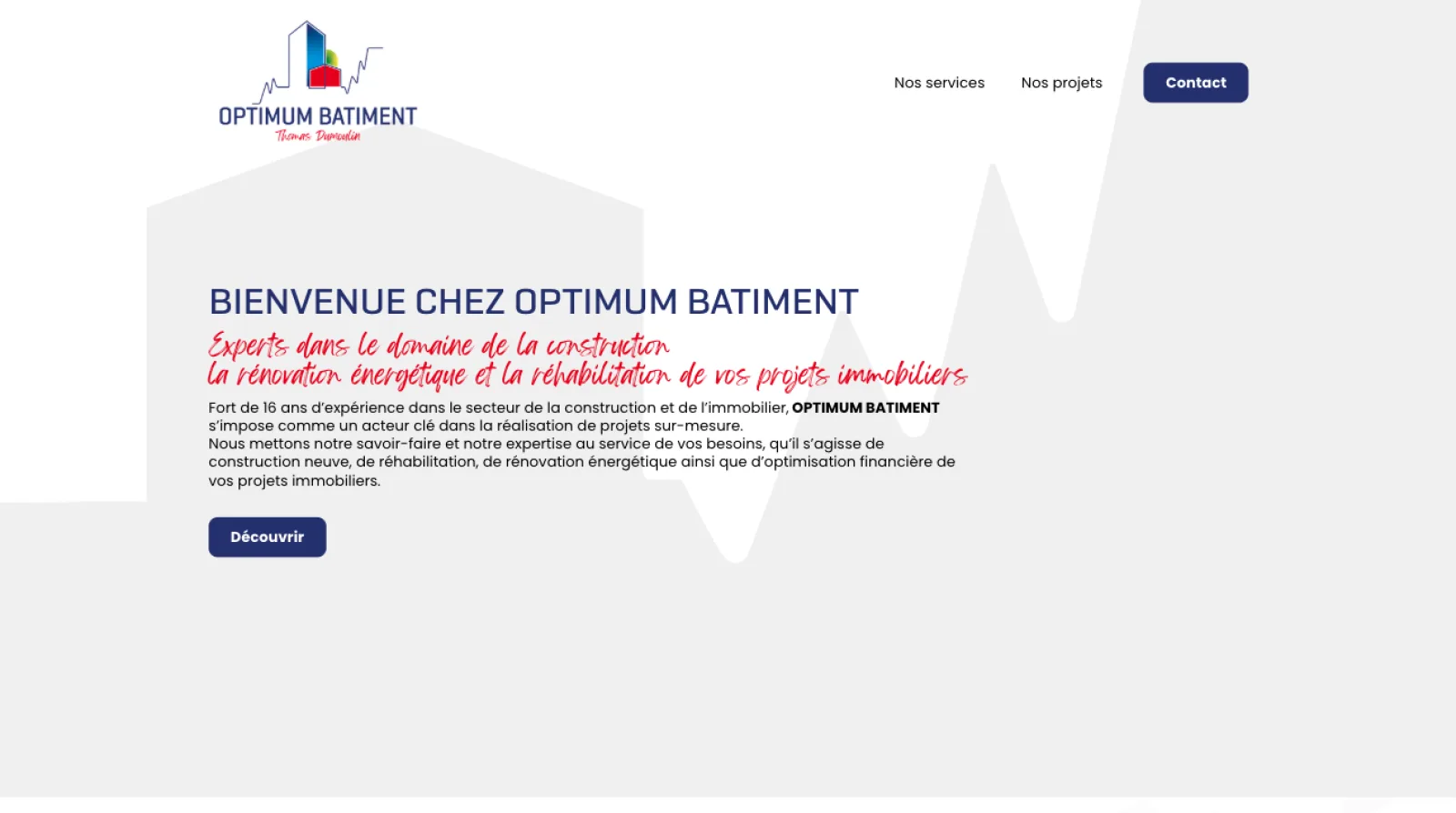 Site vitrine Optimum Bâtiment
